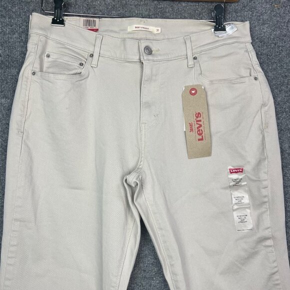 NEW Levi's Men's 505 Straight Leg Regular Fit Jeans cream Size 12M - Picture 4 of 7